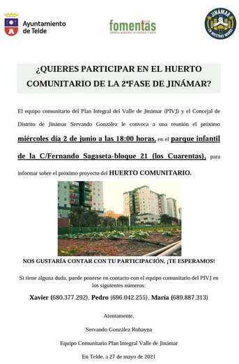 El encuentro lo convoca la Concejalía de Distrito de Jinámar y el Plan Integral / TA